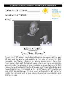 “Jazz Piano Masters” - Young Audiences of Maryland