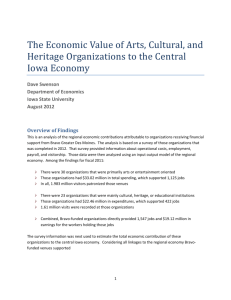 The Economic Value of Arts, Cultural, and Heritage Organizations to