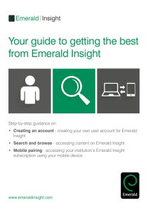 Your guide to getting the best from Emerald Insight
