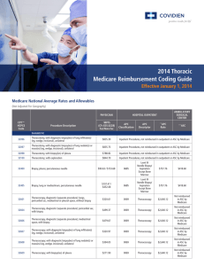 2014 Thoracic Medicare Reimbursement Coding Guide