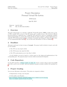 Project Description: Personal Virtual File System