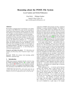 Reasoning about the POSIX File System