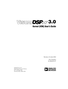 VisualDSP++ Kernel (VDK) User's Guide