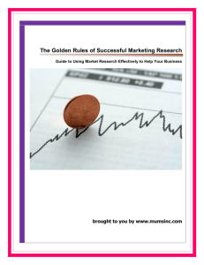 The Golden Rules of Successful Marketing Research