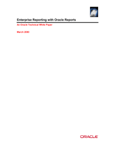 Enterprise Reporting with Oracle Reports