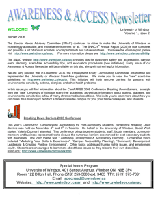 Awareness & Access Newsletter Winter 2006 Vol 1 Issue 2.rtf