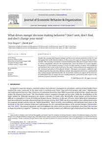 Author's personal copy Journal of Economic Behavior