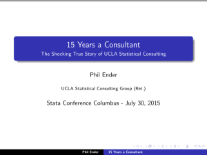 15 Years a Consultant - The Shocking True Story of UCLA Statistical