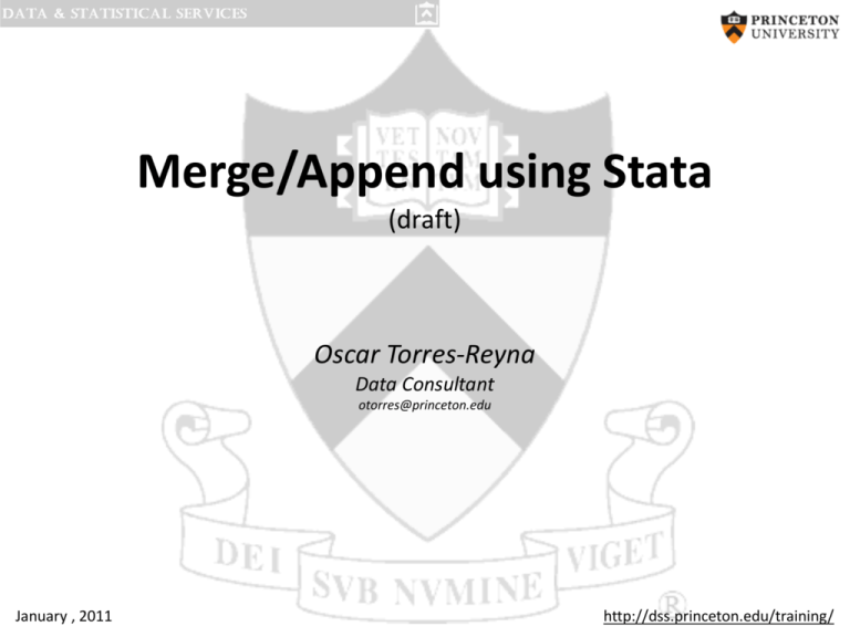 Using Append Command In Stata