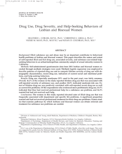 Drug Use, Drug Severity, and Help-Seeking Behaviors of Lesbian