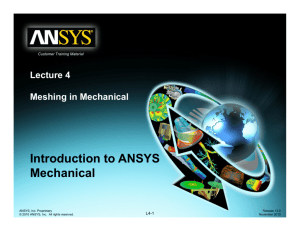 Introduction to ANSYS Mechanical