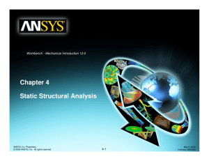 Chapter 4 Static Structural Analysis