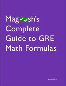 GRE Math Formula eBook