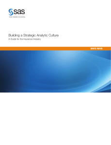 Building a Strategic Analytic Culture
