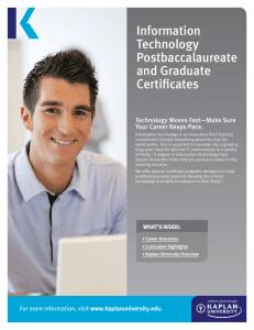 Information Technology Postbaccalaureate and