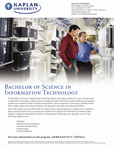 Bachelor of Science in Information Technology