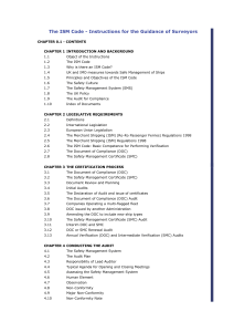 The ISM Code - Instructions for the Guidance of Surveyors