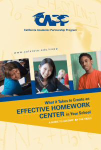 EffEctivE HomEwork - The California State University