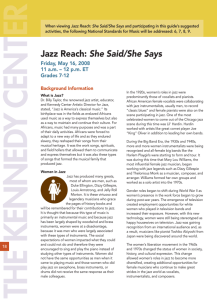 Jazz Reach: She Said/She Says