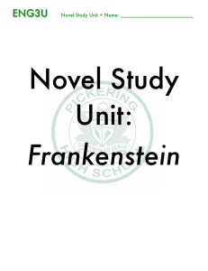 ENG3U Frankenstein Novel Study Unit