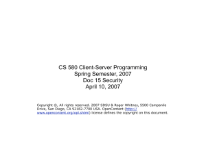 CS 580 Client-Server Programming Spring