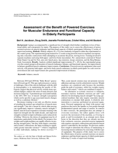 Assessment of the Benefit of Powered Exercises for Muscular