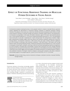 effect of functional resistance training on muscular fitness outcomes