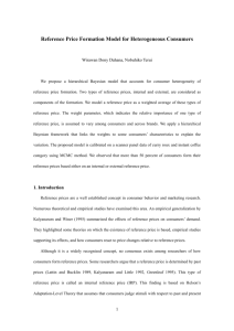 Reference Price Formation Model for Heterogeneous Consumers