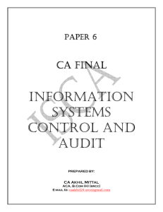 information systems control and audit