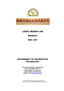 logic design lab manual ecs -351