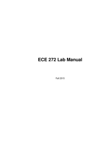 ECE 272 Lab Manual - Electrical Engineering and Computer Science