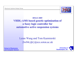 VHDL-AMS based genetic optimization of a fuzzy logic controller for
