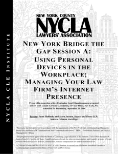 new york bridge the gap session a: using personal devices in the