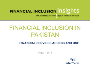 financial inclusion in pakistan