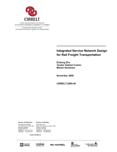 Integrated Service Network Design for Rail Freight