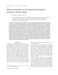 Efficacy of Alternative Low-cost Approaches to Mangrove