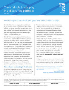 The vital role bonds play in a diversified portfolio