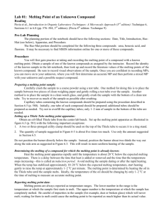 Lab 01: Melting Point of an Unknown Compound