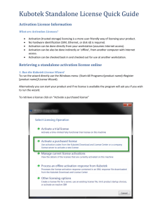 Kubotek Standalone License Quick Guide