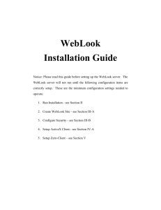 WebLook Installation Guide