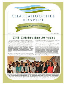 2013 Annual Newsletter - Chattahoochee Hospice