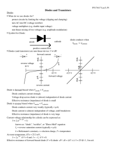 Diodes and Transistors