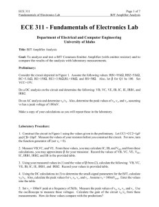 Fundamentals of Electronics Lab - Department of Electrical and