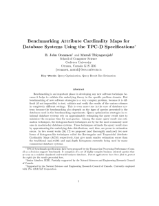 Benchmarking Attribute Cardinality Maps for Database Systems