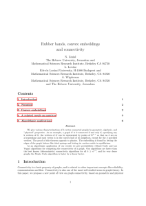 Rubber bands, convex embeddings and connectivity