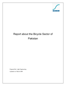 Report about the Bicycle Sector of Pakistan