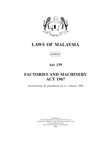 Factory and Machinery Act