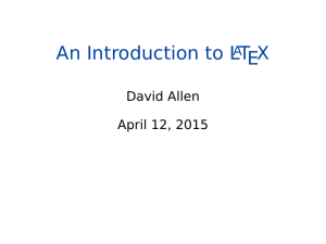 An Introduction to LATEX