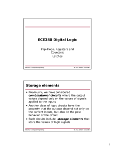 ECE380 Digital Logic Storage elements
