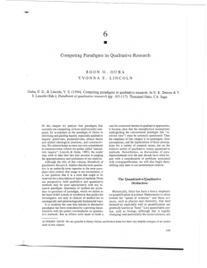 (1994). Competing paradigms in qualitative research